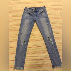 American Eagle Distressed Low Rise Jeggings